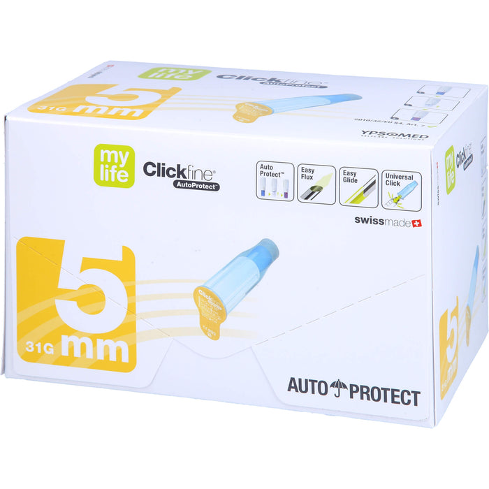 Clickfine AutoProtect 5 mm 31 G Pen-Nadeln, 100 St. Kanülen