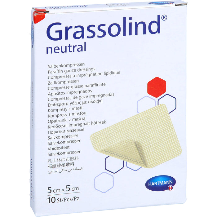 GRASSOLIND Salbenkompressen 5x5 cm steril, 10 St KOM