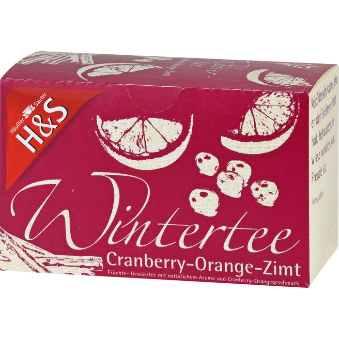 H&S Wintertee Cranberry-Orange-Zimt, 20X2.0 g FBE