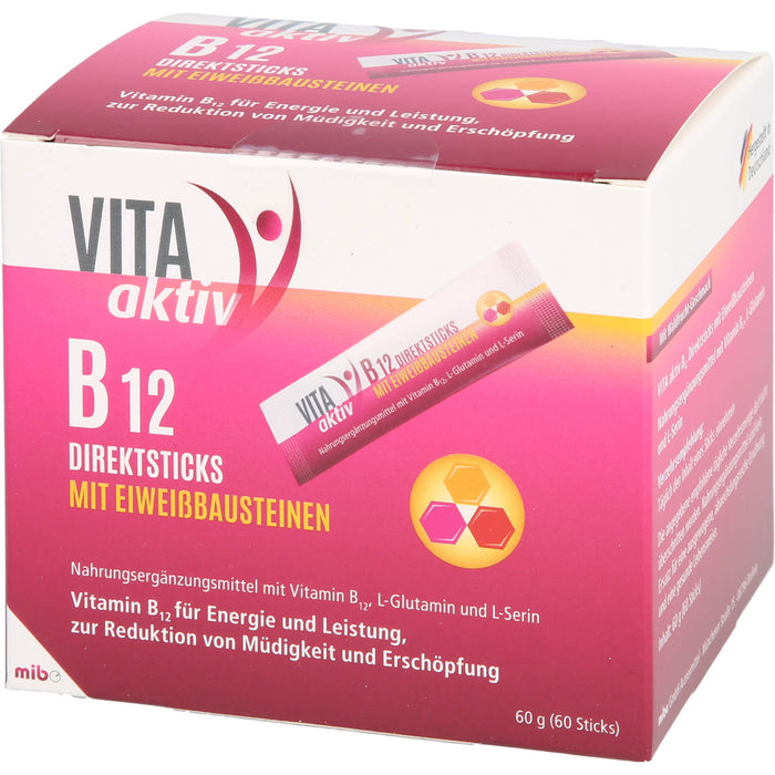 VITA aktiv B 12 Direktsticks mit Eiweißbausteinen, 60 St BEU