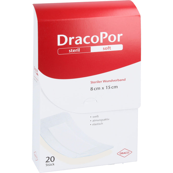 DRACOPOR Wundverband 8x15 cm steril, 20 St. Pflaster