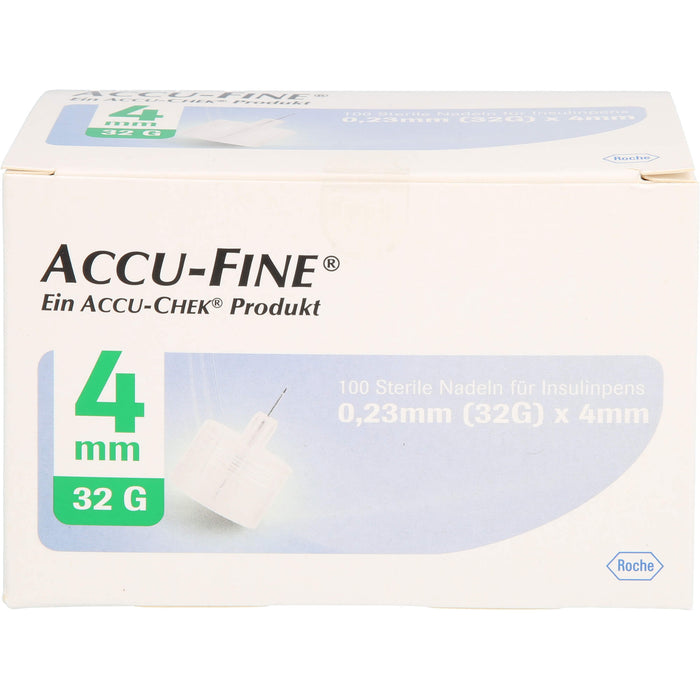 ACCU-FINE Sterile Nadeln für Insulinpens 4 mm, 100 St KAN