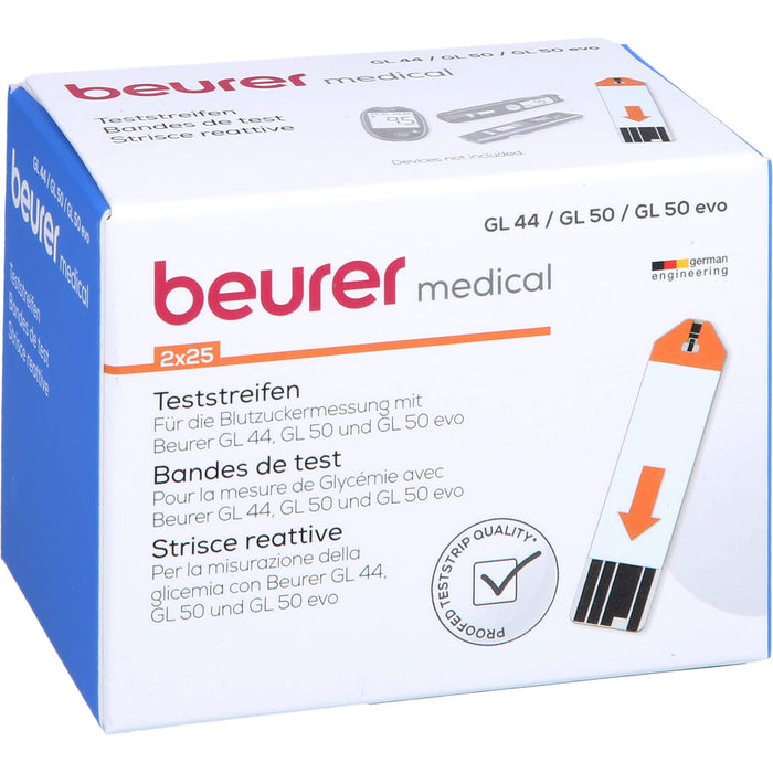 beurer medical Teststreifen für die Blutzuckermessung, 50 pcs. Test strips