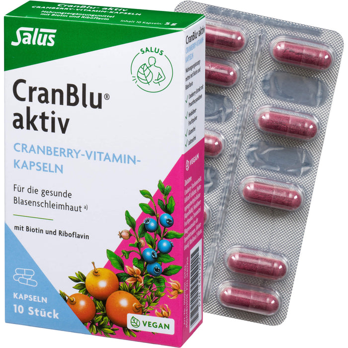 CranBlu aktiv Cranberry-Vitamin-Kapseln Salus, 10 St KAP