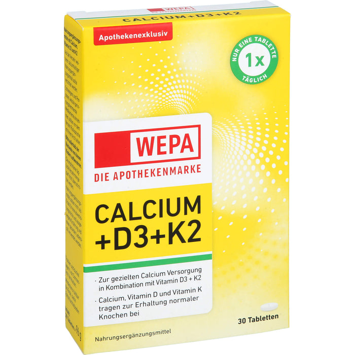 WEPA Calcium+D3+K2 Tabletten, 30 St TAB