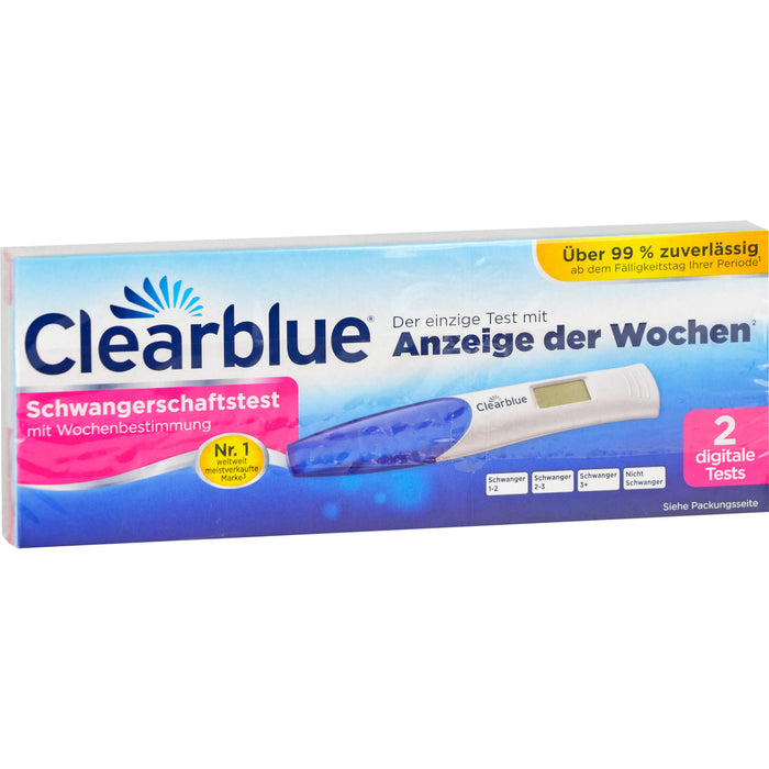 Clearblue Schwangerschaftstest mit Wochenbestimmung digitale Tests, 2 pc Test