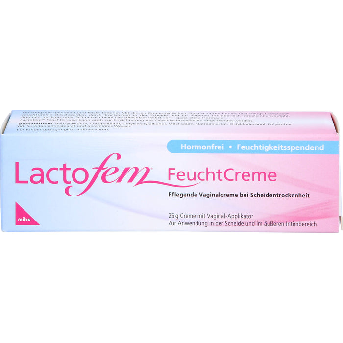 Lactofem Feuchtcreme pflegende Vaginalcreme bei Scheidentrockenheit, 25 g Crème