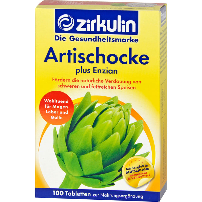 zirkulin Artischocke plus Enzian Tabletten, 100 pcs. Tablets