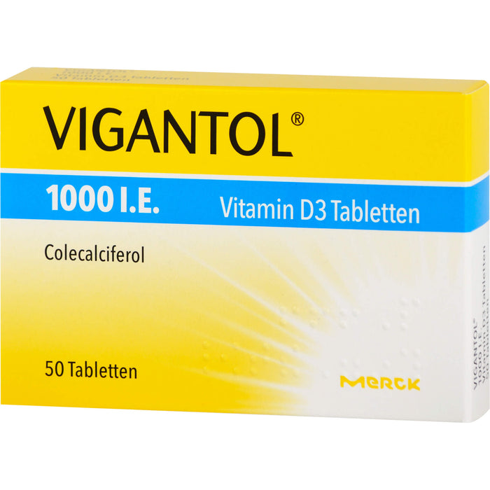 VIGANTOL 1000 I.E. Vitamin D3 Tabletten, 50 St. Tabletten