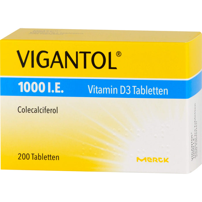 VIGANTOL 1000 I.E. Vitamin D3 Tabletten, 200 St. Tabletten