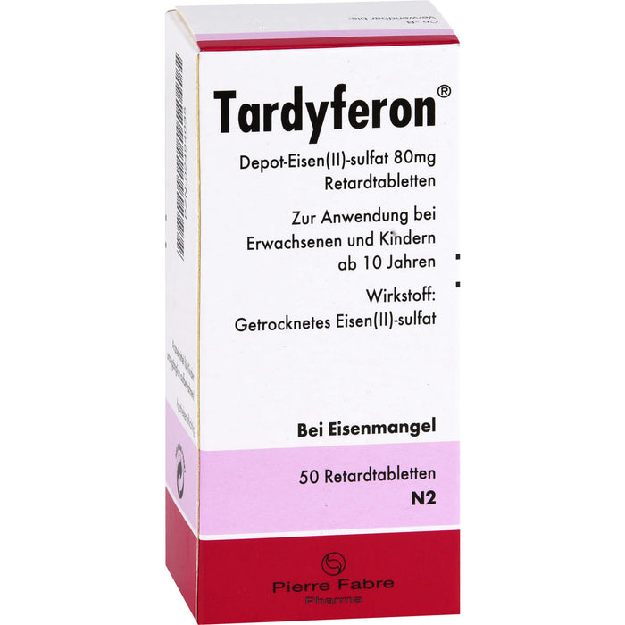 Tardyferon Depot-Eisen(II)-sulfat 80 mg kohlpharma Retardtabletten, 50 pcs. Tablets