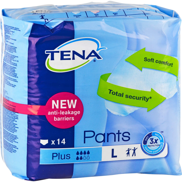 TENA Pants Plus L bei Inkontinenz, 14 St. Windelhosen