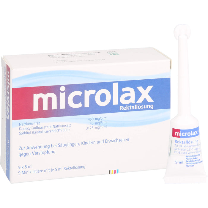 microlax Miniklistier Rektallösung Reimport EurimPharm, 9 St. Klistiere