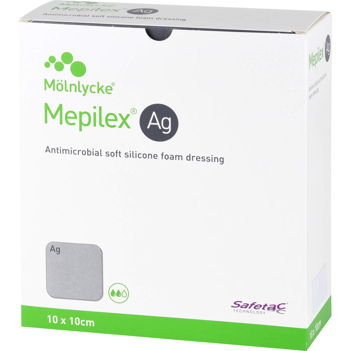 MEPILEX Ag Schaumverband 10x10 cm steril, 10 St VER