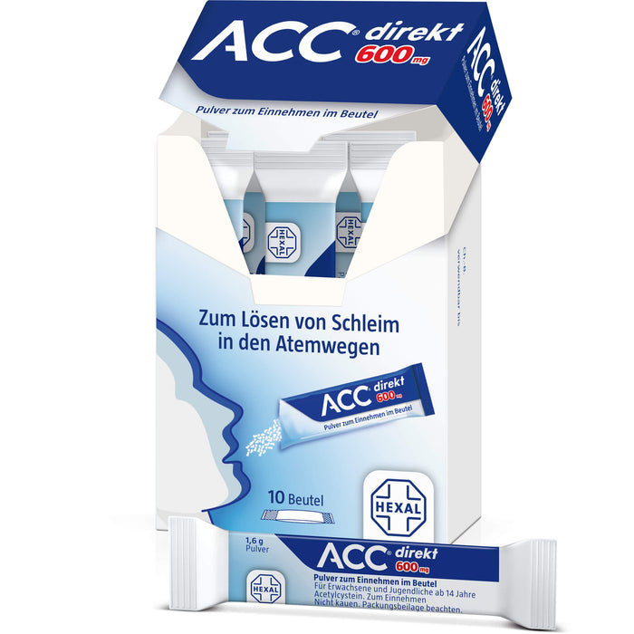 ACC direkt 600 mg Pulver, 10 pcs. Sachets