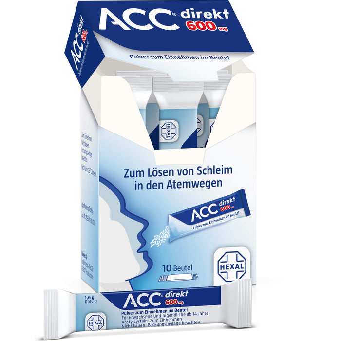 ACC direkt 600 mg Pulver, 10 pcs. Sachets