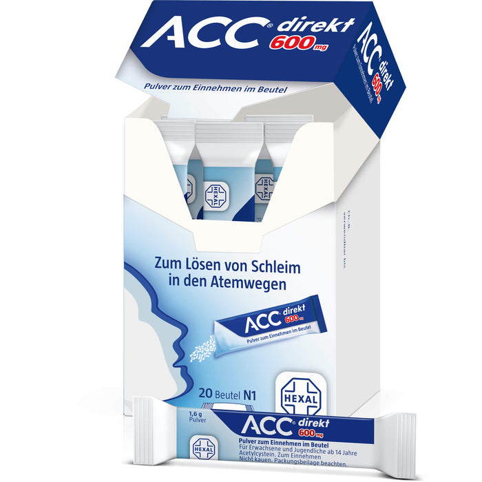 ACC direkt 600 mg Pulver, 20 pcs. Sachets