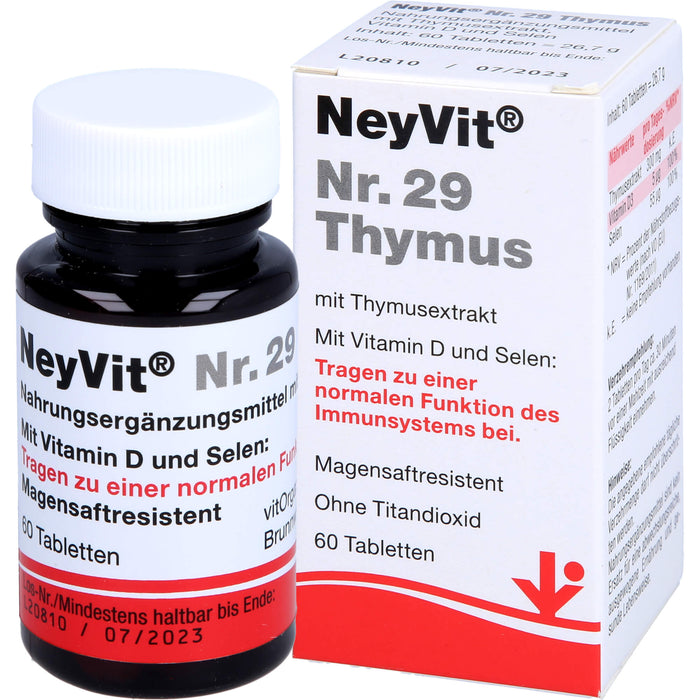 NeyVit Nr. 29 Thymus Tabletten für eine normale Funktion des Immunsystems, 60 St. Tabletten