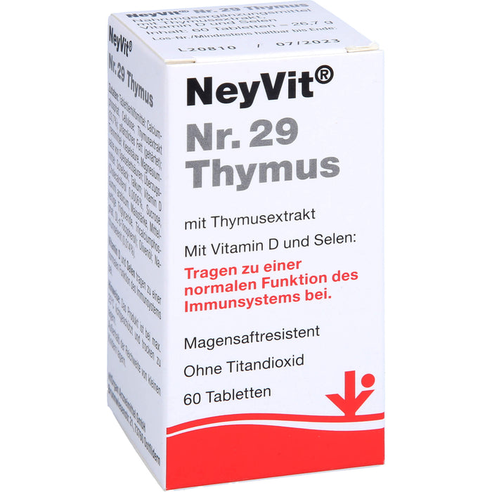 NeyVit Nr. 29 Thymus Tabletten für eine normale Funktion des Immunsystems, 60 pcs. Tablets