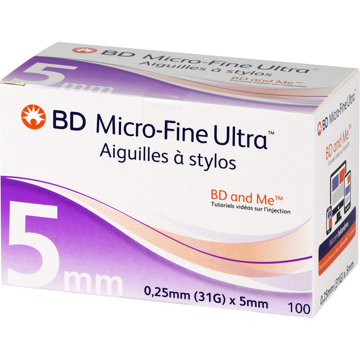 BD MICRO-FINE Ultra Pen-Nadeln 0,25x5 mm, 100 St KAN