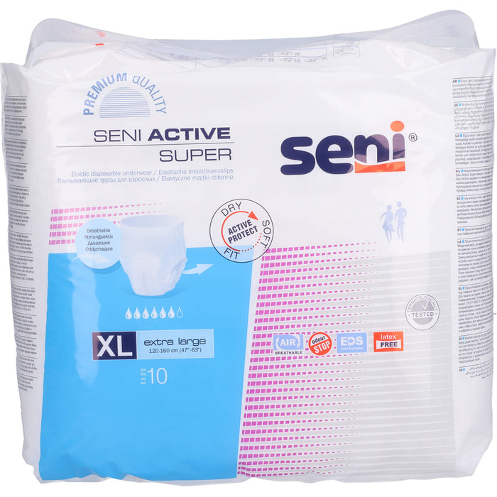 Seni Active Super elastische Inkontinenzslips Gr. XL, 10 pcs. Briefs