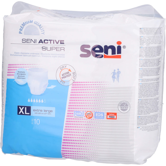 Seni Active Super elastische Inkontinenzslips Gr. XL, 10 pcs. Briefs