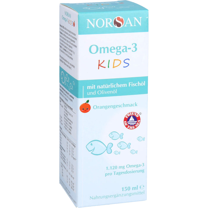 NORSAN Omega-3 Kids Lösung mit Orangengeschmack, 150 ml Lösung