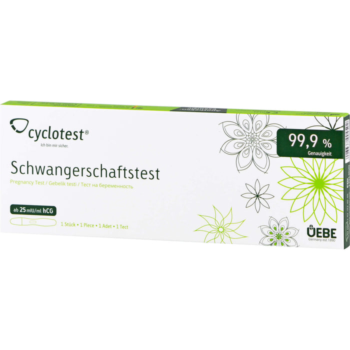 cyclotest Schwangerschaftstest ab 25 mlU/ml hCG, 1 pc Test