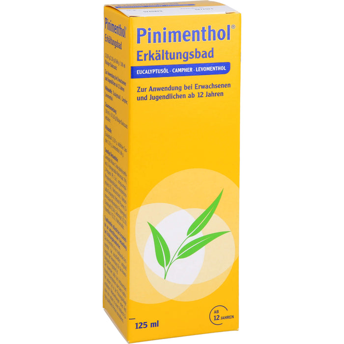 Pinimenthol Erkältungsbad mit Eucalyptusöl ab 12 Jahren, 125 ml Lösung