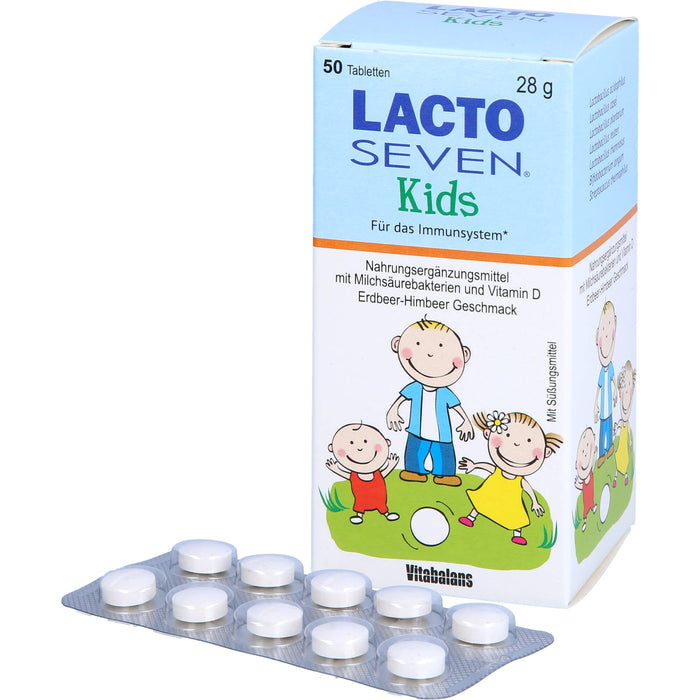 Lacto Seven Kids Kautabletten für das Immunsystem, 50 pc Tablettes