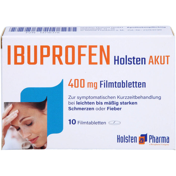 Ibuprofen Holsten akut 400 mg Filmtabletten, 10 pcs. Tablets