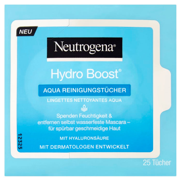 Neutrogena Hydro Boost Aqua Reinigungstücher, 25 pc Tissus