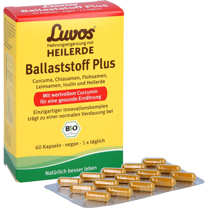 Luvos Heilerde BIO Ballaststoff Plus Kapseln, 60 pcs. Capsules