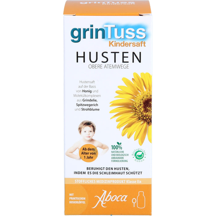 grinTuss Kindersaft beruhigt den Husten, 128 g Solution