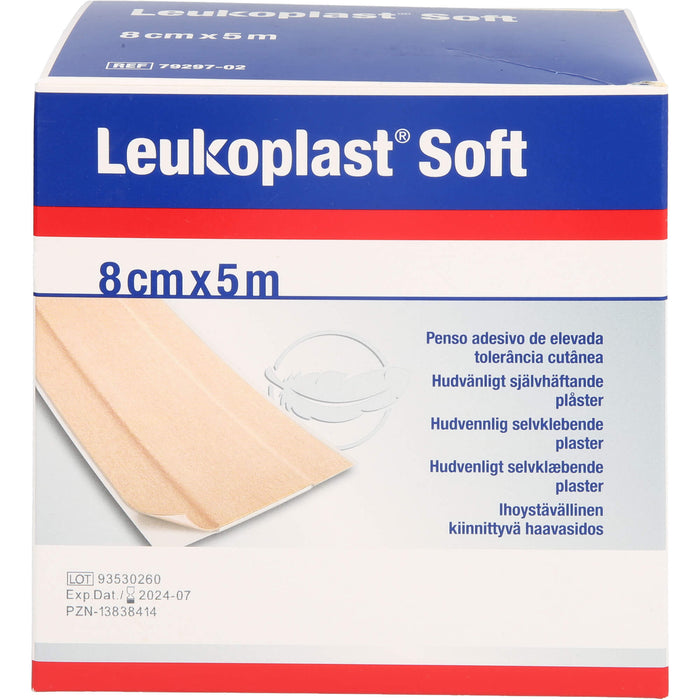 Leukoplast Soft Pflaster 8 cm x 5 m Rolle, 1 St PFL