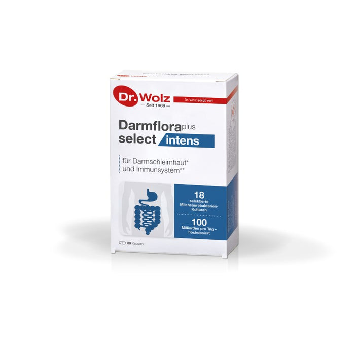 Dr. Wolz Darmflora plus select intens Kapseln für Darmschleimhaut und Immunsystem, 80 pcs. Capsules