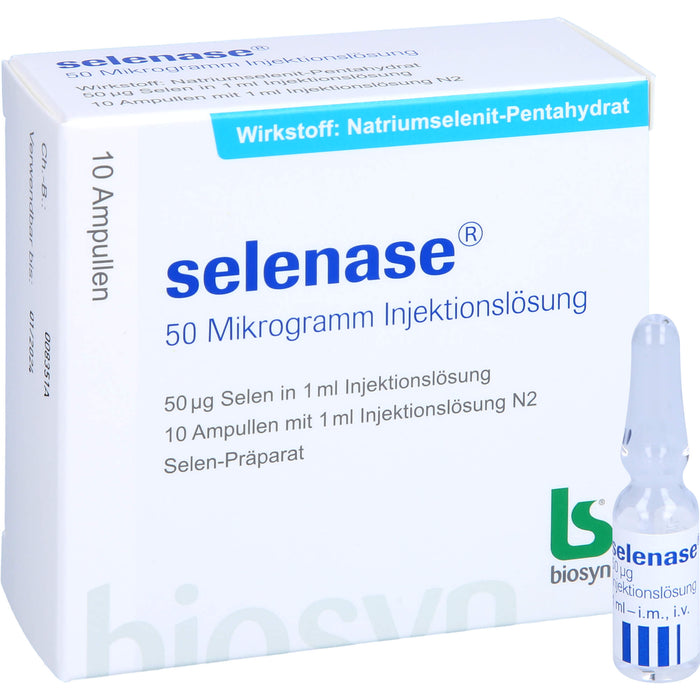 biosyn selenase 50 Mikrogramm Injektionslösung, 10 pc Ampoules