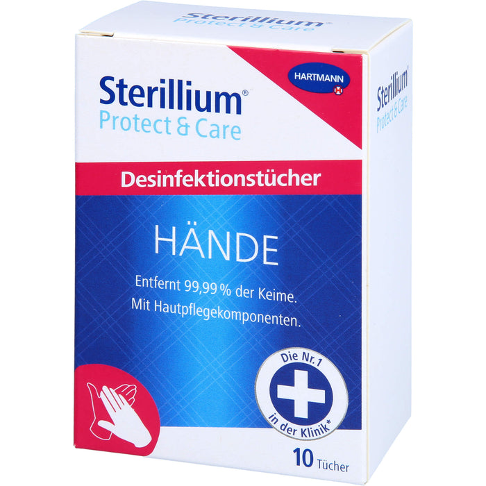 Sterillium Protect & Care Desinfektionstücher für die Hände, 10 pc Tissus