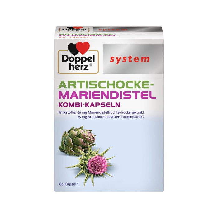 Doppelherz system Artischocke-Mariendistel Kombi-Kapseln, 60 pcs. Capsules