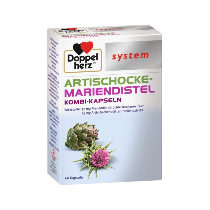 Doppelherz system Artischocke-Mariendistel Kombi-Kapseln, 60 pc Capsules