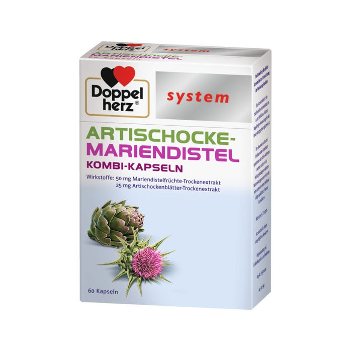 Doppelherz system Artischocke-Mariendistel Kombi-Kapseln, 60 pcs. Capsules