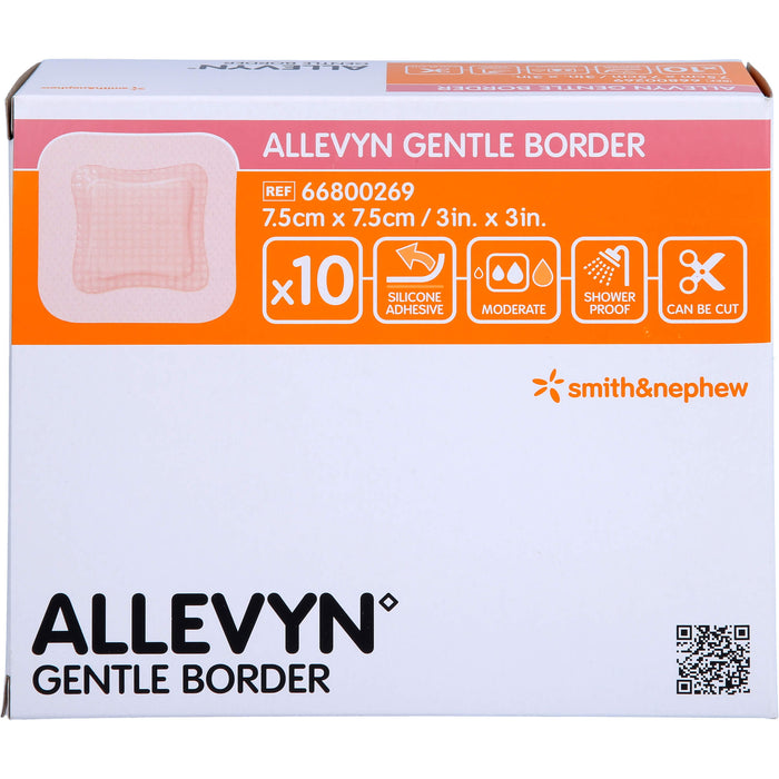 Allevyn Gentle Border 7,5x7,5 cm Schaumverb., 10 St VER