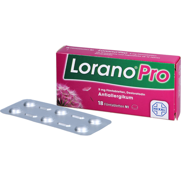 Lorano Pro Filmtabletten Antiallergikum, 18 pcs. Tablets