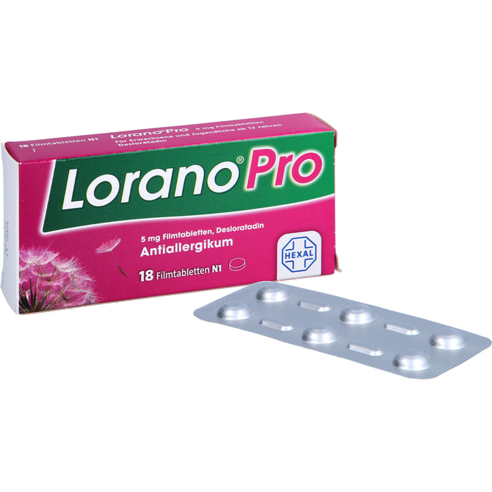 Lorano Pro Filmtabletten Antiallergikum, 18 pcs. Tablets