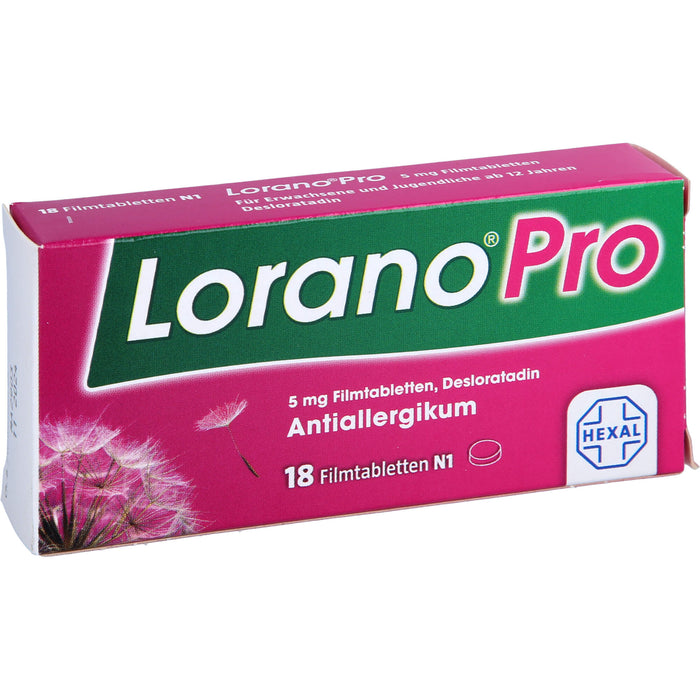 Lorano Pro Filmtabletten Antiallergikum, 18 pcs. Tablets