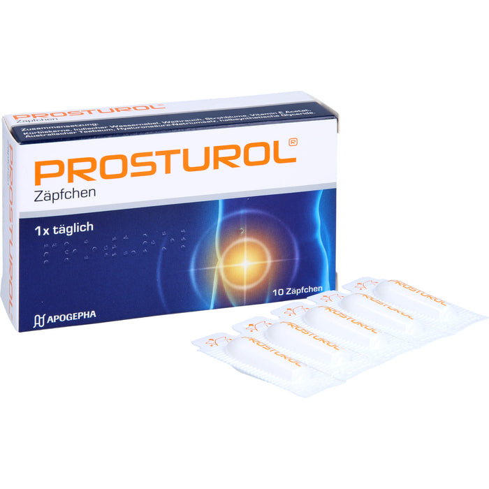 PROSTUROL Zäpfchen bei Prostatitis und gutartiger Prostatavergrößerung, 10 pc Suppositoires