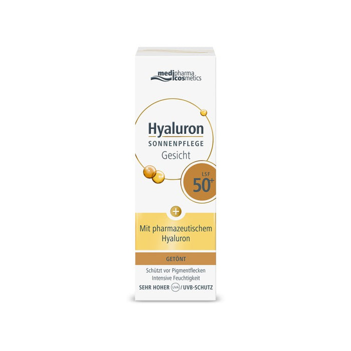 medipharma cosmetics Hyaluron Sonnenpflege Gesicht getönt LSF 50+, 50 ml Crème