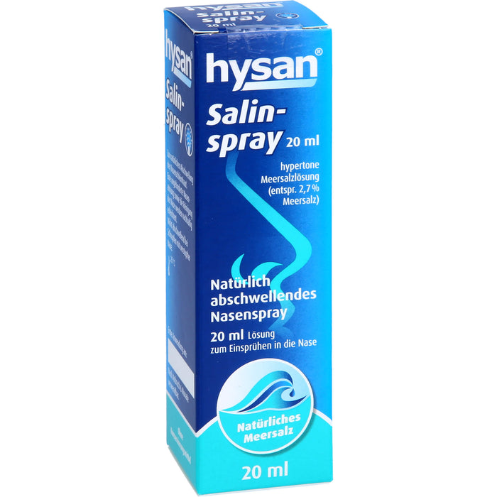 hysan Salinspray natürlich abschwellendes Nasenspray, 20 ml Solution