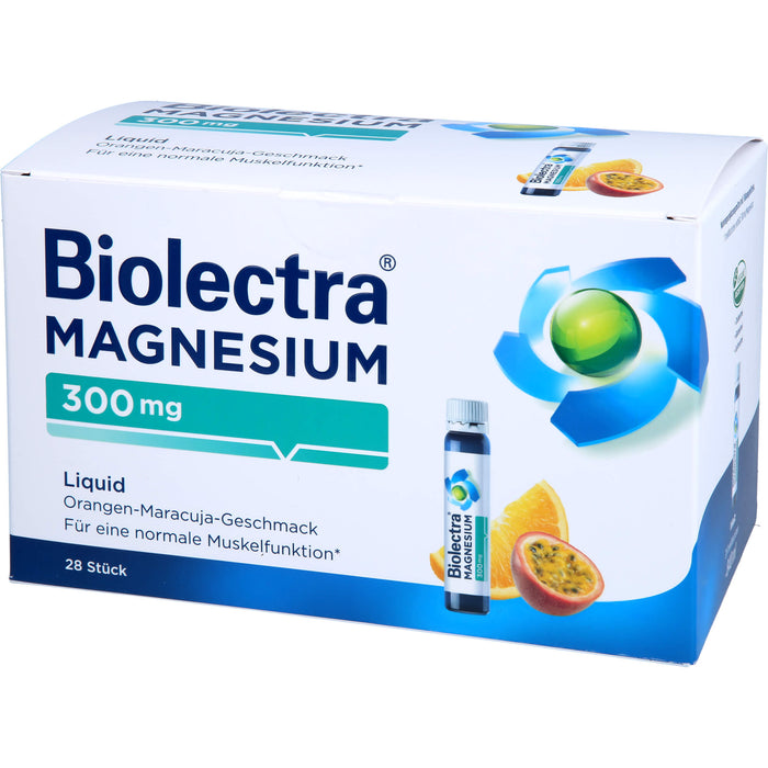 Biolectra Magnesium 300 mg aktiv liquid Ampullen, 28 pc Ampoules