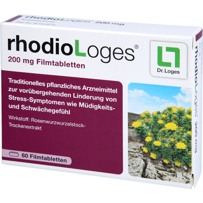 rhodioLoges 200 mg Filmtabletten zur vorübergehenden Linderung von Stress-Symptomen, 60 St. Tabletten